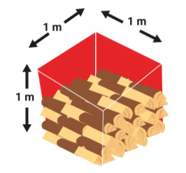 stère de buches 1m sur 1m